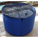Flexi Bowl Flexible Faltbecken blau mit Abdecknetz und Tasche Ø120 x 60 cm - ca. 650 Liter