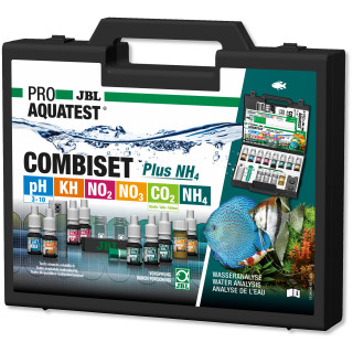 JBL PROAQUA COMBISET TEST Plus NH 4 NH 3 inkl. Ammonium-/Ammoniakgehalt Test Wassertest Koffer für Koi Teich & Aquarium Süßwasseraquarien (2409000)