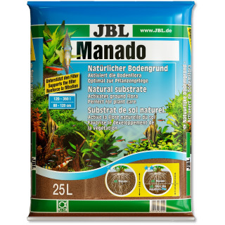 JBL Manado Naturbodengrund für Süßwasser Aquarien Aquarium Kies Bodengrund - 5 / 10 / 25 L