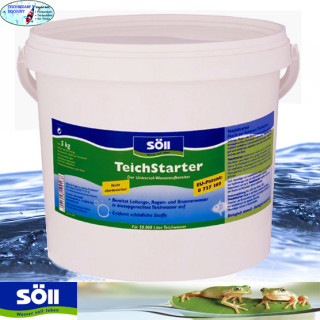 Söll TeichStarter - Wasseraufbereiter für 50.000 Liter Koi Teich Gartenteich - Menge: 5 kg