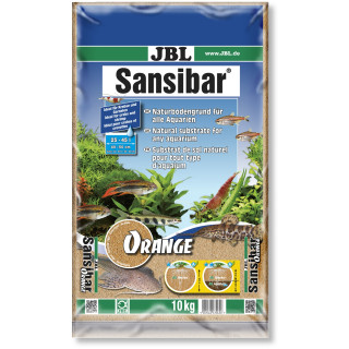 JBL Sansibar ORANGE 10 kg feiner Sand Bodengrund Kies Süß u. Meerwasser Aquarium Körnung 0,2-0,6 mm (6706500)