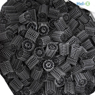 Hel-X® H2X36 - 35 / 36 mm Moving Bed Helix Teich Filtermedium - Farbe: schwarz