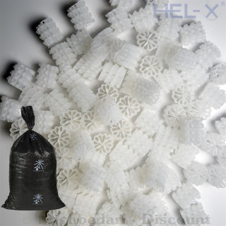 HEL-X® HXF 25 KLL weiß biocarrier Filtermedium Koi Teich Füllkörper Stöhr 100 L