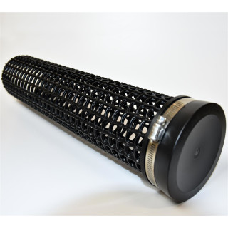Filtersiebrohr für schwimmende Filtermedien mit Endkappe Ø110 mm L= 50 cm, schwarz