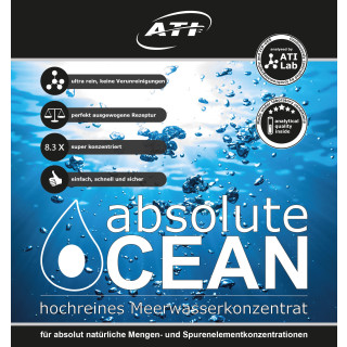 ATI Absolute Ocean 20,4 L Konzentrat für 170 L Meerwasser Salzwasser Riff Aquarium - 2 x 10,2 Liter