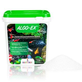 HAPPYKOI® ALGO-EX Fadenalgenvernichter Algen Vernichter mit Sofortwirkung durch Aktivsauerstoff