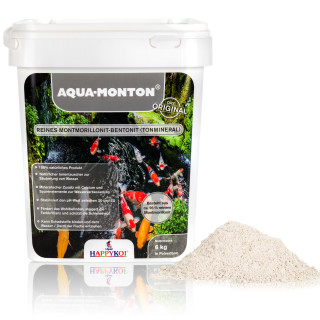 HAPPYKOI® AQUA-MONTON® reines Montmorillonit-Bentonit Tonmineral für Koi & Teich - Menge: 6 kg