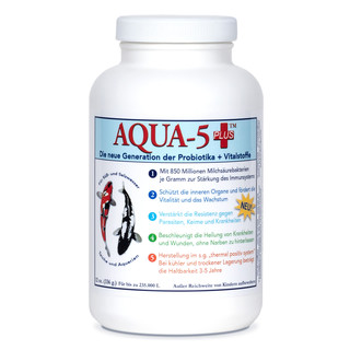 AQUA-5 PLUS Milchsäurebakterien & Probiotika für Süß- und Salzwasser Koi Teich Aquarium - 336 g (12 oz.)