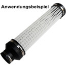 Siebrohr Filtersiebrohr Länge= 1 m / Ø110 mm Filter Gitterrohr für Filtermedien - Farbe: weiß