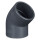 Plimat PVC Winkel 45° grau - Ø40 mm mit beidseitigen Klebemuffen