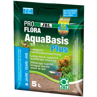 JBL PROFLORA AquaBasis plus - Aquarium Nahrung Nährstoffe Nährboden braun für Aquarienpflanzen - 5 Liter (2021000)