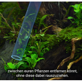 DENNERLE Nano Mulmsauger für Aquariengröße 10 bis 40 L Bodengrund Reinigung Absaugung Pumpe Druchflussbegrenzer Schlauchhalter