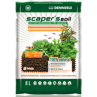 DENNERLE Scapers Soil Bodengrund Nährsubstrat für kraftvolles Pflanzenwachstum - ideal für Aquascaping Aquarien Scaping - Inhalt: 8 Liter (Art.-Nr. 4581)