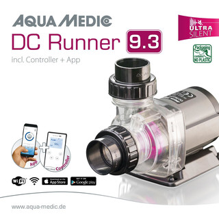 AQUA MEDIC DC Runner x.3 series regelbare Universalpumpe für Aquarien Ultra Silent energiesparende Aquarium Pumpe DC Runner 9.3  (100.893)