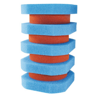 OASE Ersatzschwamm Set FiltoClear 11000 - 4 rote und 5 blaue Schwämme (56111)