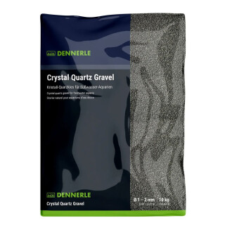 DENNERLE Kristall Quarzkies Diamantschwarz 1-2 mm Aquarien Bodengrund Kies (Art.-Nr.1733) - Menge: 10 kg