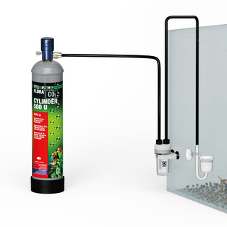JBL PROFLORA CO2 BASIC SET U Einwegflasche - Düngeanlage Basis-Komplettset für Aquarienpflanzen Süßwasser (6463000)