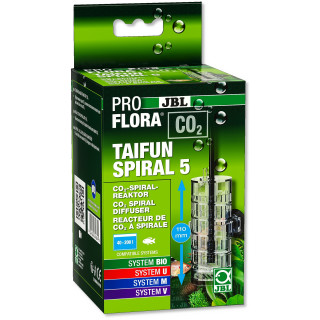 JBL PROFLORA CO2 TAIFUN SPIRAL 5 Erweiterbarer CO2-Reaktor für Süßwasseraquarien Pflanzennahrung Aquarium bis 200 Liter (6468400)