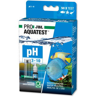 JBL PROAQUATEST pH 3.0 - 10.0 Schnelltest-SET zur Bestimmung des Säuregehalts in Teichen & Aquarien für Süß- und Meerwasser (2410100)