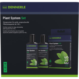 DENNERLE Perfect Plant System-Set Eisendünger Volldünger Mikronährstoffe für Aquarium Pflanzen Dünger SET 1600 Liter - 50 ml (S7+V30) / 20 Tabletten (E15)