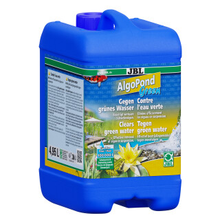 JBL AlgoPond Green Algenmittel gegen grünes Wasser Schwebealgen Gartenteich Koiteich - Menge: 4,95 Liter (2606800)