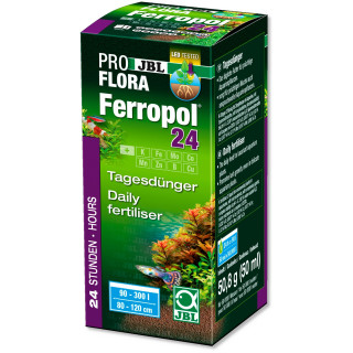 JBL PROFLORA Ferropol 24 Tages Pflanzendünger für Süßwasser-Aquarien Spurenelemente Aqurariumpflanzen - Inhalt: 50 ml (JBL-Nr.2018100)
