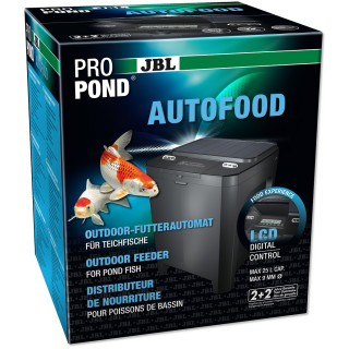 JBL PROPOND AUTO FOOD Solar Futterautomat 10 Watt für bis zu 25 Liter wetterfest Koi Fisch Futter Teich (JBL-Nr. 2801700)