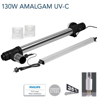 XClear VGE UV-C Gerät Edelstahl Amalgam inkl. Durchflussmesser - Leistung: 130 Watt (XH06132)
