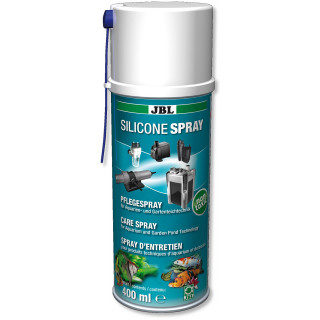 JBL SILICONE SPRAY - Pflegespray für Aquarien- und Gartenteichtechnik wasserneutrales Silikon-Fettspray für bewegliche Aquariumteile - Inhalt: 400 ml (6139500)