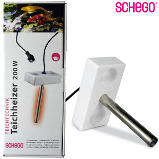 SCHEGO Teichheizer Heizstab Eisfreihalter Koi Teich Gartenteich - Leistung: 200 Watt