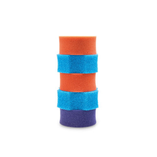 OASE Ersatzschwamm Set für FiltoClear 31000 Druckfilter - 2 rote, 2 blaue  und 1 violetter Schwamm (OASE-Nr. 77875)