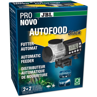 JBL PRONOVO AUTOFOOD BLACK - Futterautomat für die automatische Fütterung von Aquarienfischen - Farbe: schwarz